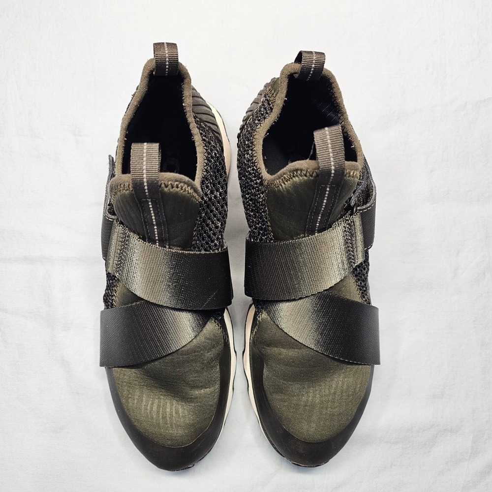 SOREL Kinetic Sneak Women 9 Alpine Tundra Olive Strap Sneakers NL2909-326 - Picture 3 of 8